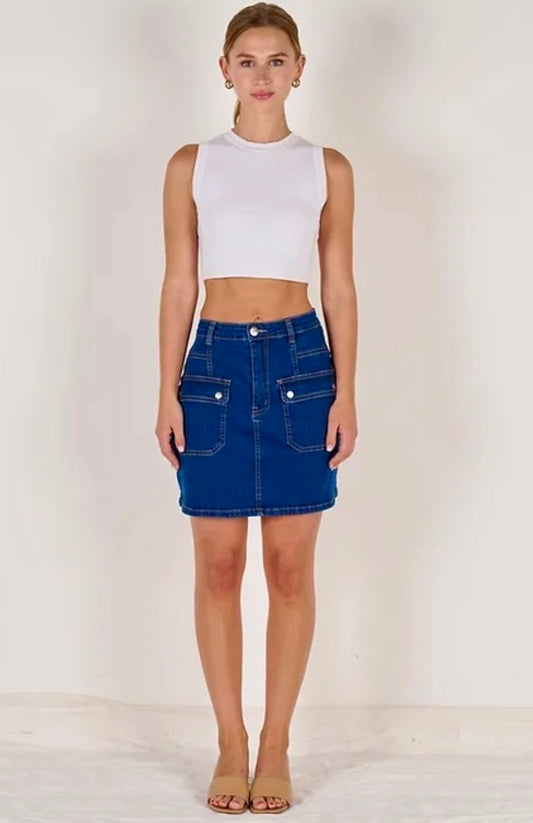 Dark Denim Mini Skirt